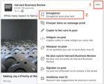enregistrer un post sur linkedin pour lecture différée
