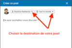 publier des posts sur l'ensemble des espaces LinkedIn